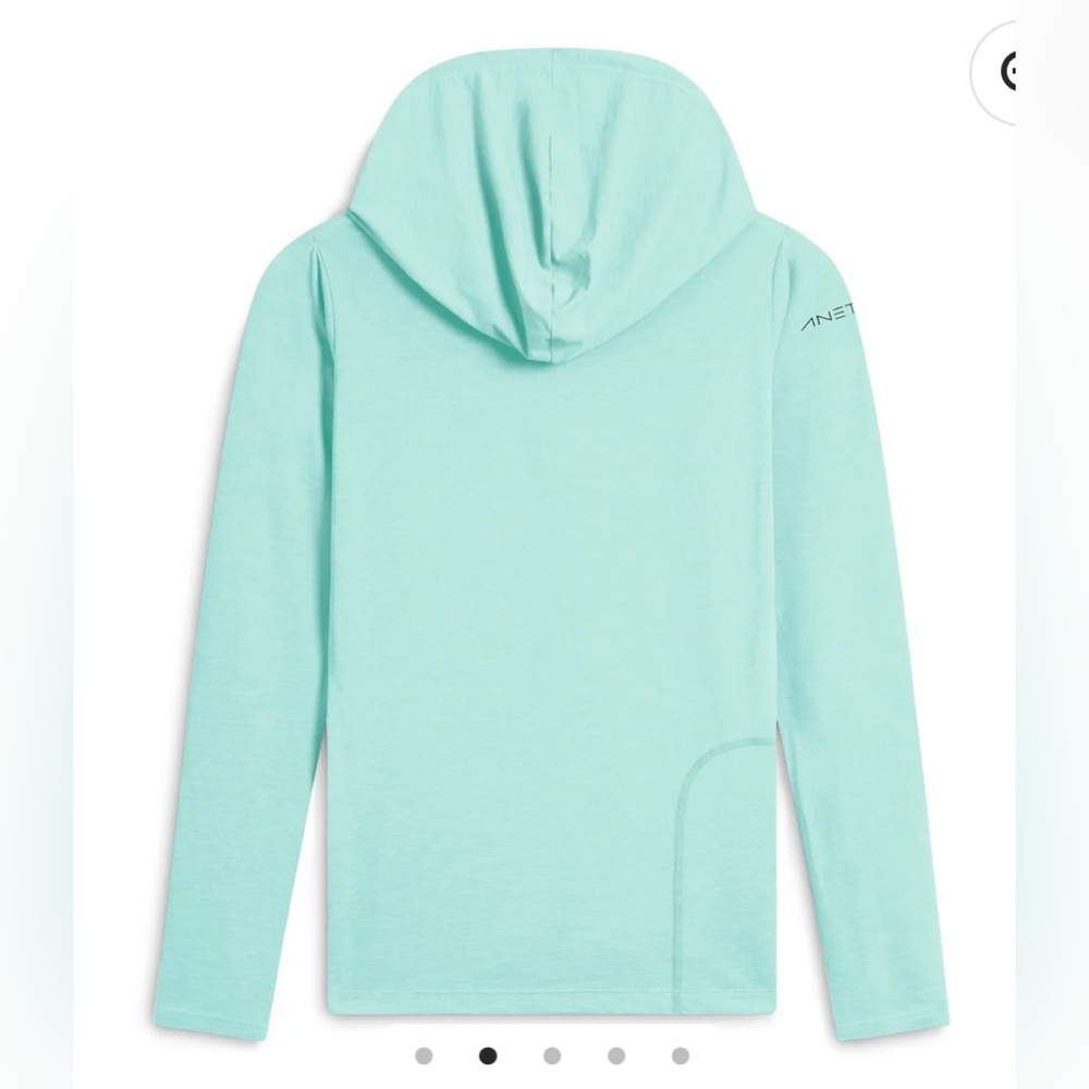 ANETIK Breeze Tech Hoody Seafoam Heather Surf Fish Outdoors $75 - Picture 2 of 11